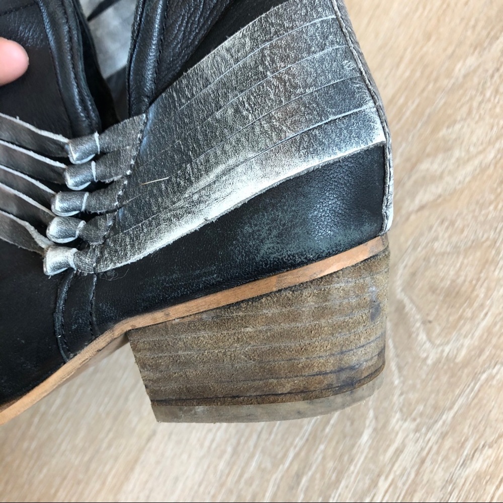 Diba True Black Grey Gray Fall Heeled Booties - Picture 5 of 7